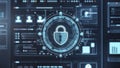 Cyber security and privacy concepts to protect personal data with cyber security padlock icon